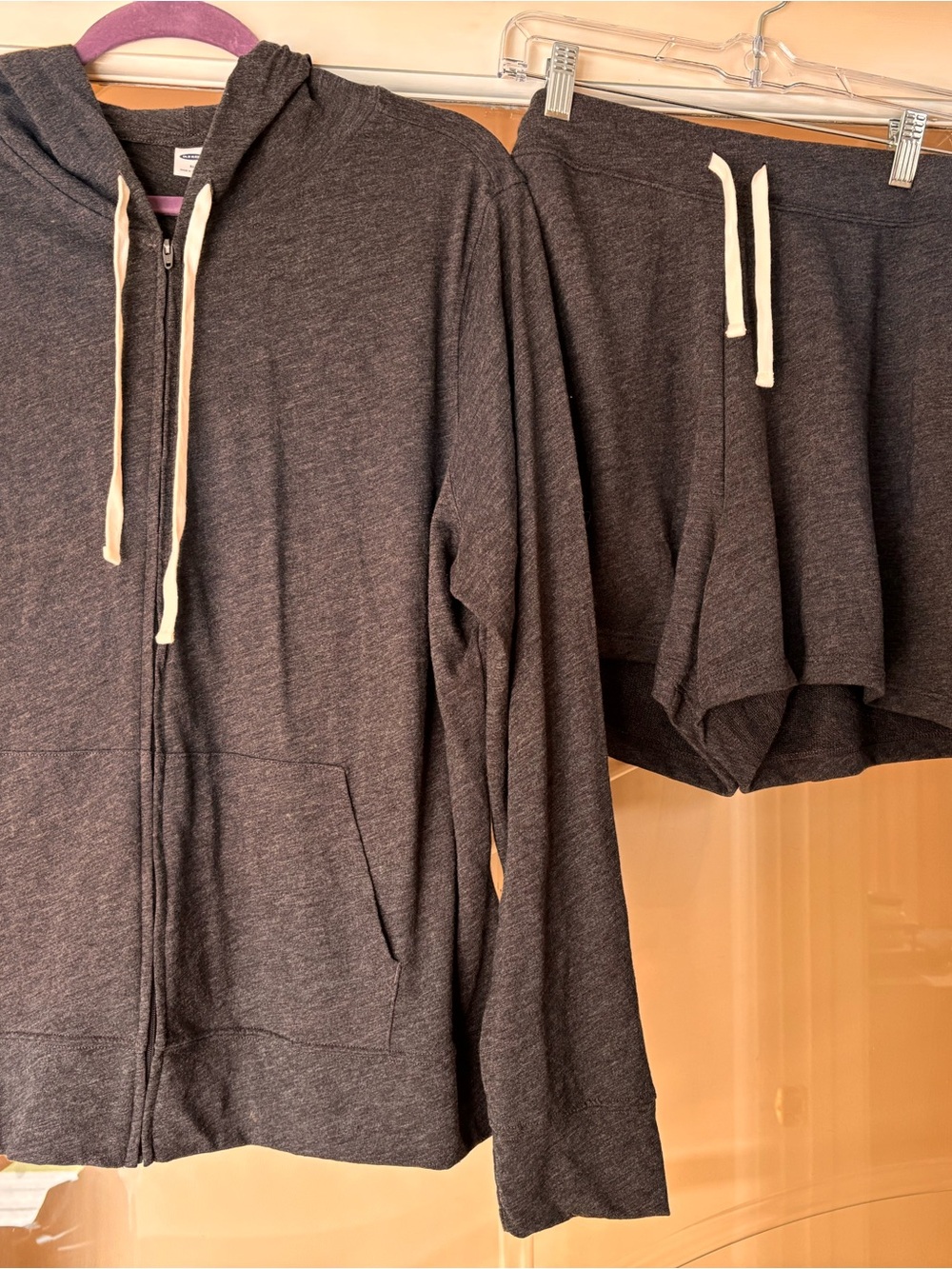 Old Navy Zip Hoodie and Lounge Shorts Set XL
